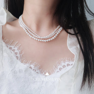925 Silver Pearl Necklace Shell Personality Fine Jewelry