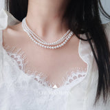 925 Silver Pearl Necklace Shell Personality Fine Jewelry