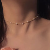 Pearl Necklace Choker Collar De Perlas Colar De P