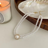 Pearl Necklace Earrings Ring Sets Wedding Jewelry Sets Bride Jewelry Set