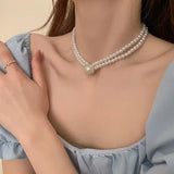 Pearl Necklace Earrings Ring Sets Wedding Jewelry Sets Bride Jewelry Set