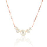 Sterling Silver Pearl Necklace Long Chain
