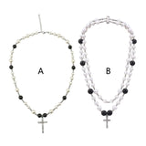 Layered Pearl Pendant Necklace Punk Pendant Necklace Gift for Girl