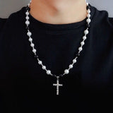 Layered Pearl Pendant Necklace Punk Pendant Necklace Gift for Girl