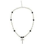 Layered Pearl Pendant Necklace Punk Pendant Necklace Gift for Girl
