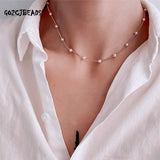 Multilayer Pearl Necklace Women's Collarbone Chain