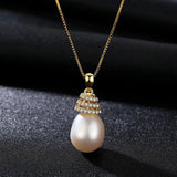 Real Pearl Necklace Pendant 925 Sterling Silver Jewelry