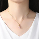 Real Pearl Necklace Pendant 925 Sterling Silver Jewelry