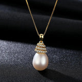 Real Pearl Necklace Pendant 925 Sterling Silver Jewelry
