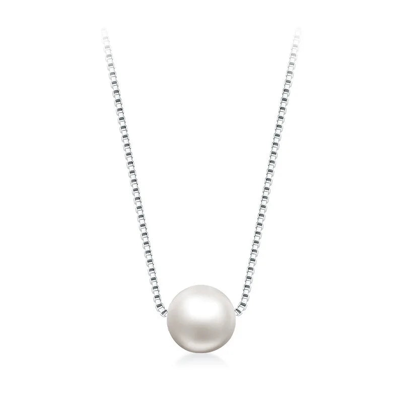 Pearl Necklace Pendant Fine Jewelry s925 Chain Pearls Sterling Silver