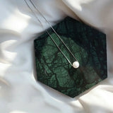 925 Sterling Silver Pearl Necklace Pendant Round Jewelry For Women