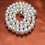 Freshwater Pearl Nearly Round Necklace 8-9mm