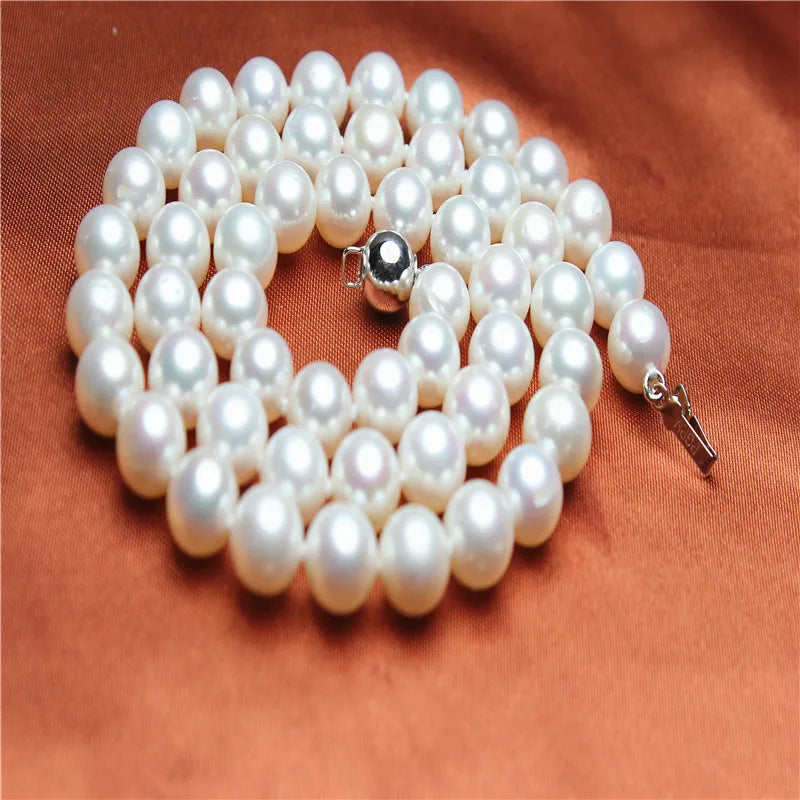 Freshwater Pearl Nearly Round Necklace 8-9mm