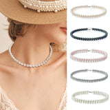 925 Silver Choker Necklace Clavicle Chain Jewelry Collier Femme 6-8MM