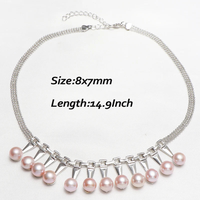 Women's Pearl Necklace Zinc Alloy 19.69 Inch
