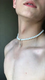 Modern Pearl Necklace for Men - Stainless Steel