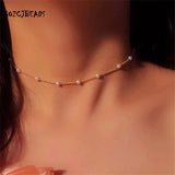 Women's Pearl Collarbone Chain Necklace
