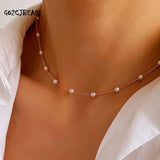 Women's Pearl Collarbone Chain Necklace