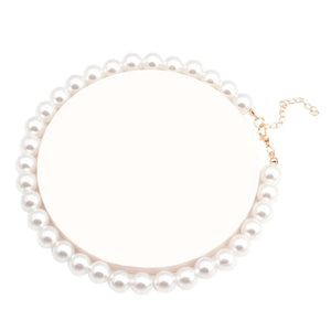 Pearl Bead Chain Necklace Jewelry for Man Women Party