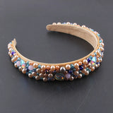 Baroque Rhinestone Pearl Headband Wedding Hair Accessories