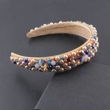 Baroque Rhinestone Pearl Headband Wedding Hair Accessories