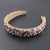 Baroque Rhinestone Pearl Headband Wedding Hair Accessories