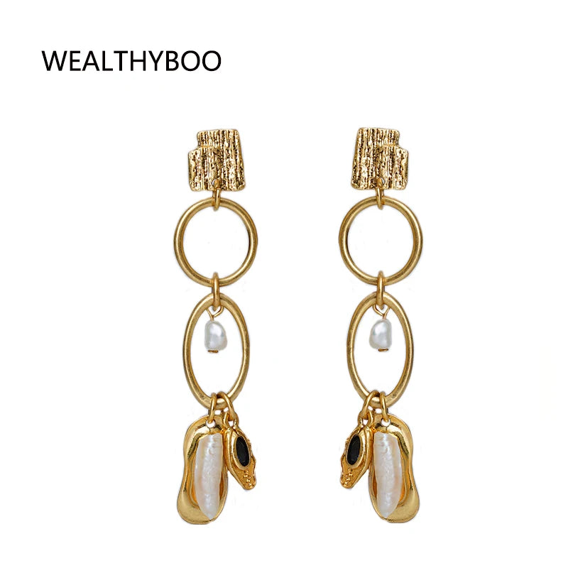 Freshwater Pearl Pendant Earrings Women Jewelry Accessories