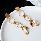 Freshwater Pearl Pendant Earrings Women Jewelry Accessories