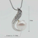 Pearl Pendant Necklace Freshwater Pearl Silver Necklace Girl Pendant Necklace