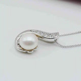 Pearl Pendant Necklace Freshwater Pearl Silver Necklace Girl Pendant Necklace