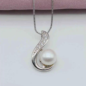 Pearl Pendant Necklace Freshwater Pearl Silver Necklace Girl Pendant Necklace