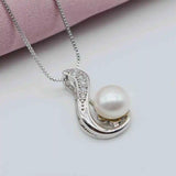 Pearl Pendant Necklace Freshwater Pearl Silver Necklace Girl Pendant Necklace