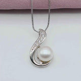 Pearl Pendant Necklace Freshwater Pearl Silver Necklace Girl Pendant Necklace