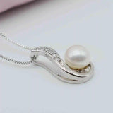 Pearl Pendant Necklace Freshwater Pearl Silver Necklace Girl Pendant Necklace