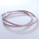 Pink Leather Bracelet for Charms & Beads DIY Jewelry Making