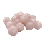 Pearl Pink Icosahedron Silicone Bead for Jewelry Making