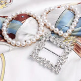 Pearl Rhinestone Adjustable Buckles for Women's Shirt Sweater
