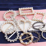 Pearl Rhinestone Adjustable Buckles for Women's Shirt Sweater