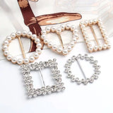 Pearl Rhinestone Adjustable Buckles for Women's Shirt Sweater