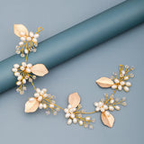 Pearl Rhinestone Flower Headband for Wedding Bridal Hair Accessories