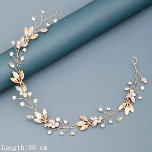 Pearl Rhinestone Flower Headband for Wedding Bridal Hair Accessories