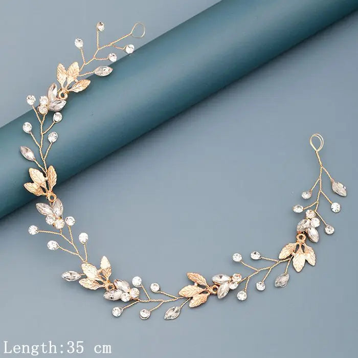 Pearl Rhinestone Flower Headband for Wedding Bridal Hair Accessories