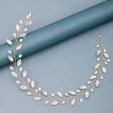 Pearl Rhinestone Flower Headband for Wedding Bridal Hair Accessories