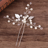 Pearl Rhinestone Hairpins Silver Bridal Hair Pins Wedding Accessories