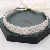 Pearl Rhinestone Headband Tiara Hairband Wedding Accessories