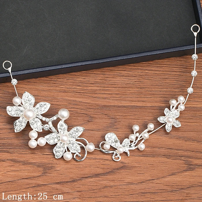 Pearl Rhinestone Headband Hair Accessories Wedding Hair Jewelry