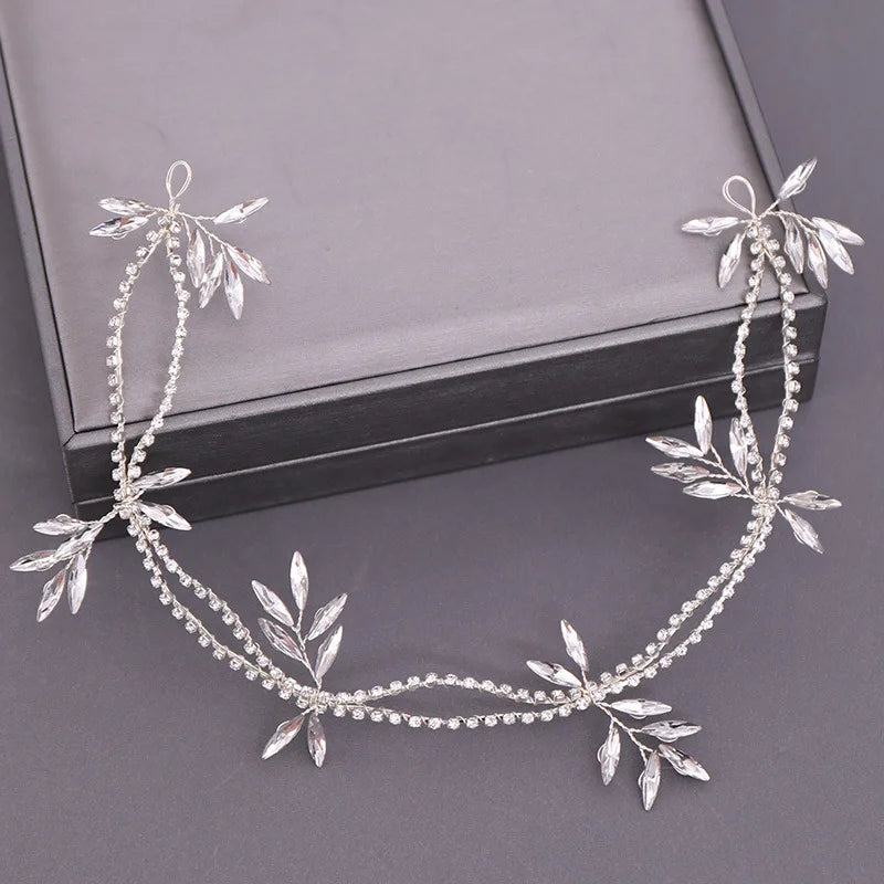 Pearl Rhinestone Women Headband Wedding Hair Accessories For Women Bride Tiara