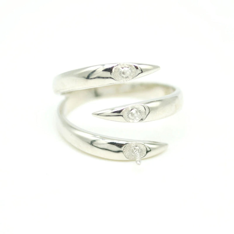 Pearl Ring S925 Sterling Silver Women DIY Ring Mounting