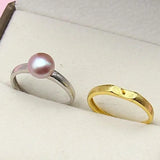 Adjustable Pearl Ring Sets, Silver Ring Findings for Akoya Pearls