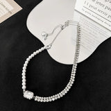 Rhinestone Geometric Necklace Choker for Women